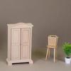 Dollhouse Miniature Furniture With Wooden Material For Rustic Bedroom Decor