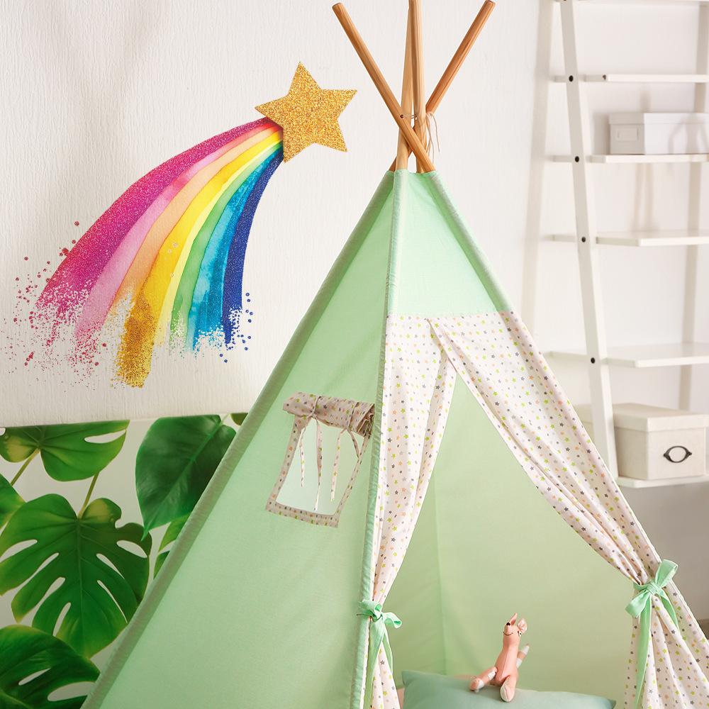 Self-adhesive Wall Stickers Star Splatter Rainbow for Kids Room Bedroom Living Room Home Decor