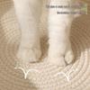 Hand-Woven Round Rattan Pet Bed - Japanese Cattail Cool Mat for Cats and Dogs