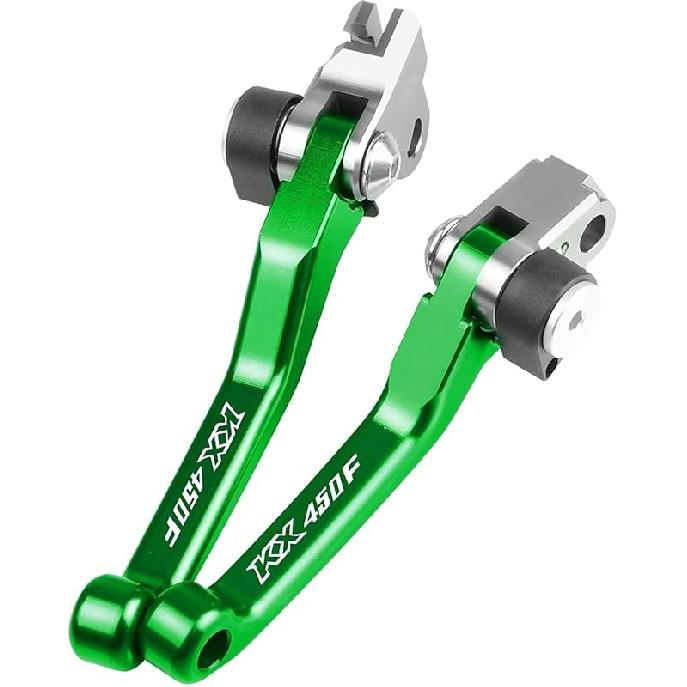 For Kawasaki KX450F KX450 KX 450F 2006-2011 2012 Motorcycle Dirt Bike Brake Clutch Levers Motocross Pivot Lever CNC Aluminum Foldable Lever with Logo