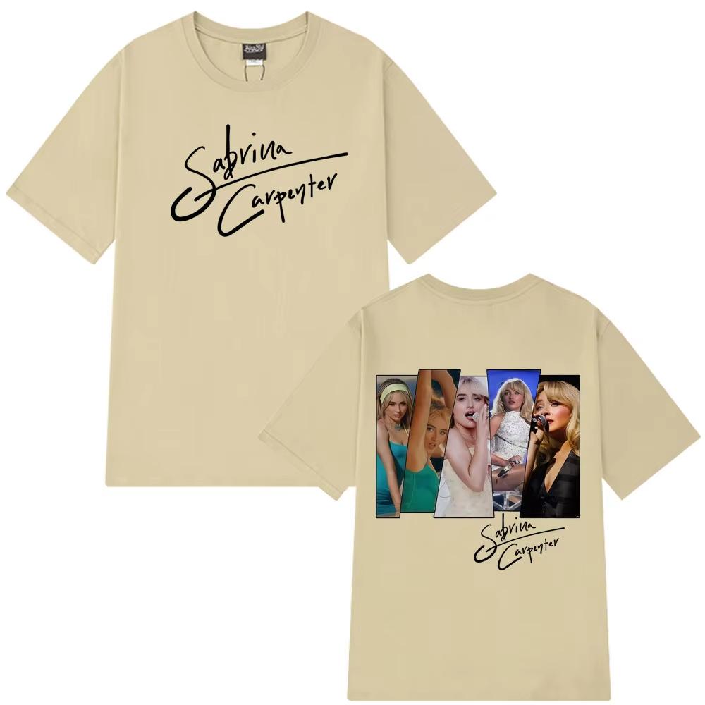 Sabrina Carpenter 2025 Tour Graphic T Shirt Men Women Hip-hop T-shirt Short-sleeved Cotton Fashion Harajuku T-shirts Streetwear