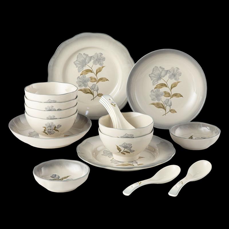 Kangbach Blue Impression 18-Piece Ceramic Tableware Set