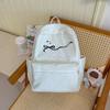 Schoolbag Japanese puppy embroidered backpack fresh multi-color college style student schoolbag lightweight large-capacity computer backpack
