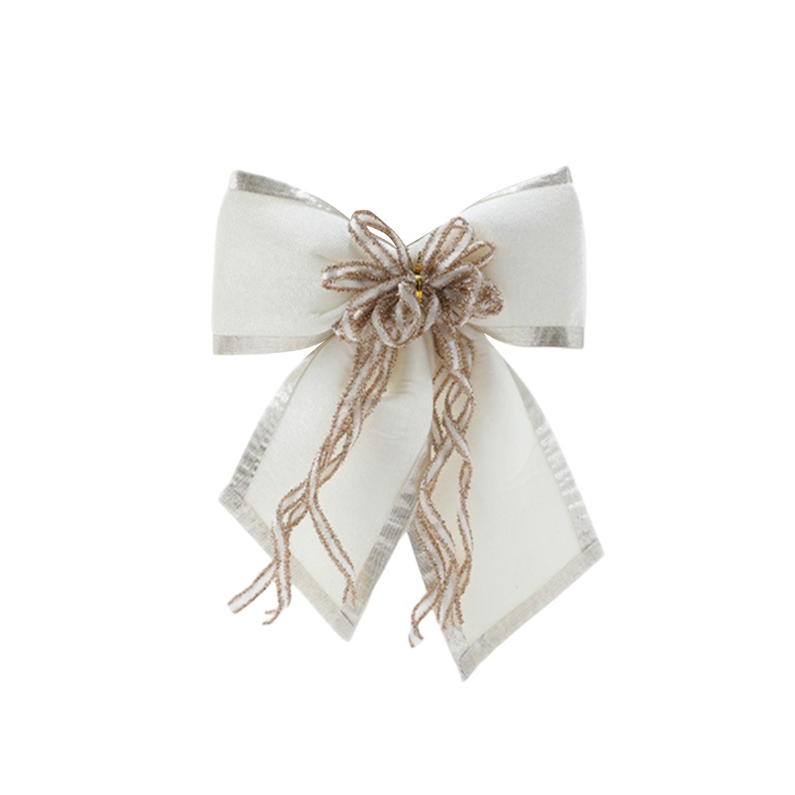 

Christmas Fabric Bow Decoration Christmas Scene Decoration Ribbon One Size белый