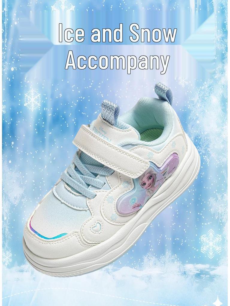Marken Leuchtende Wasserdichte Leder Cartoon Prinzessin Schuhe für Mädchen, Modische Low-Top Sneaker für Frühling/Herbst 2025