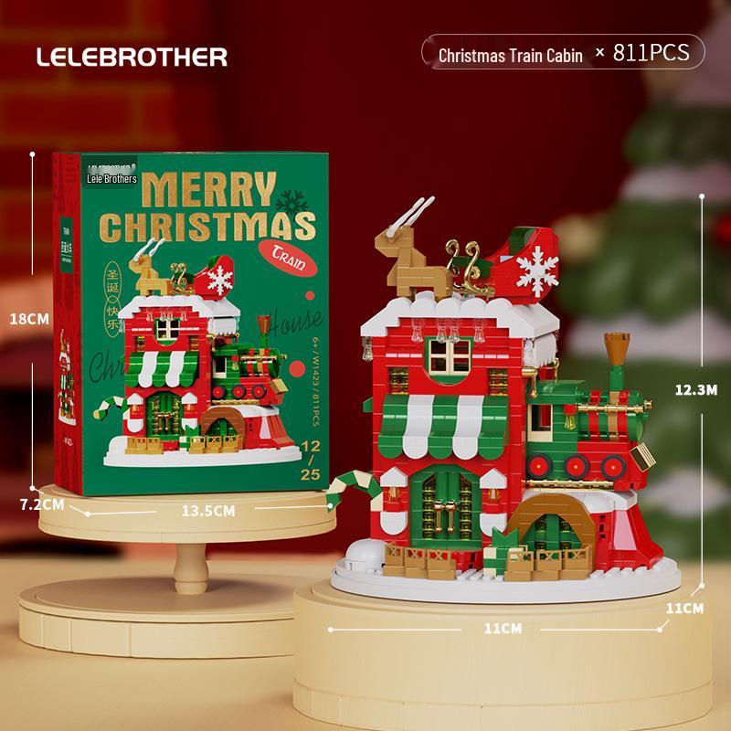 Christmas-Themed Lego-Compatible Building Blocks: Tree, Reindeer & Santa Set