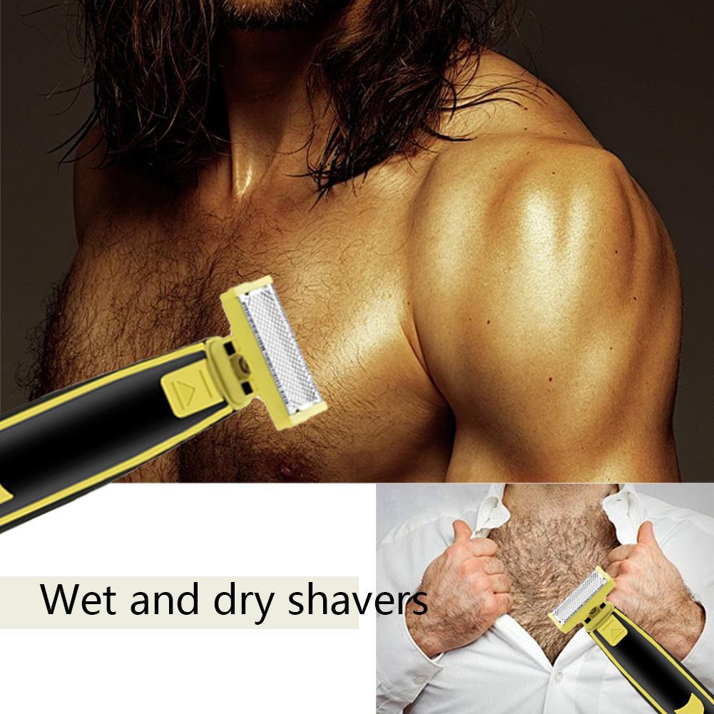USB Rechargeable Men's Wet/Dry Electric Body Shaver - Full Body Washable