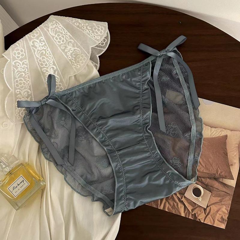 Satin-Spitzenunterwäsche für Mädchen, Pure Desire, sexy, bequeme Maulbeerseide, Dreieck-Schritthose für Damen