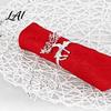 Metal Napkin Holders for Table Christmas Deer Ring Alloy Elk Holder Holiday Elegant Settings New Year Ring Winter Party Festive Dining Decoration