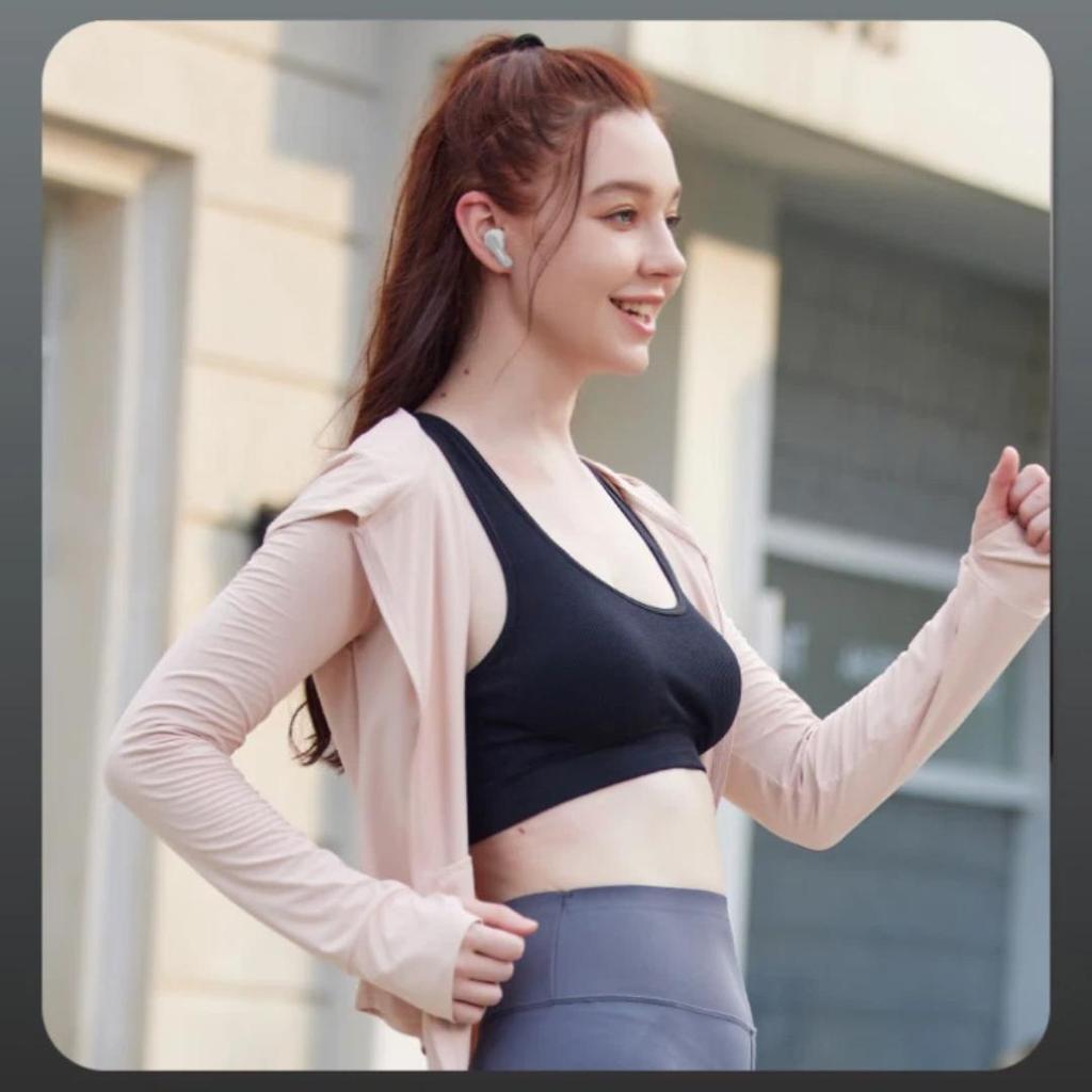 Bluetooth Earphones, Wireless Noise-Cancelling In-Ear Headphones, Low Latency, High Sound Quality, Long Battery Life, Gray