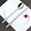 Kitchen Household Tools Long Handle 304 Stainless Steel Tableware Set Spoon Chopsticks Dinnerware Sets Convenience Accessories