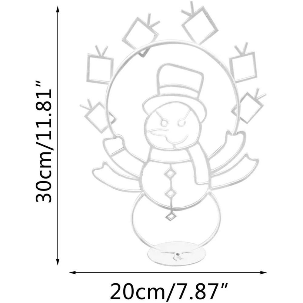 Yard Wrought Iron Luminous Snowman Frame Light Decoration Christmas Animation Light String
