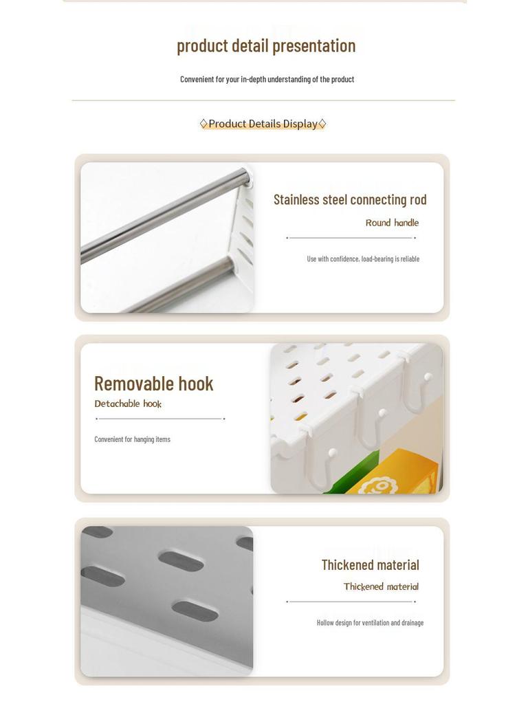 Compact Multi-Tier Storage Rack for Kitchen, Bathroom, and Living Room