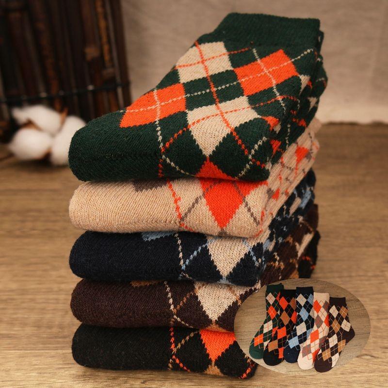 5 Par Dam Randiga Crewstrumpor Mellanlånga Mjuka Andningsbara Högelastiska Strumpor