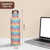 Pure Copper Water Bottle 1 Litre Alkaline and Anti Oxidant 100% Leak Proof, Office, Gym Bottle (Chevron, MultiColor)