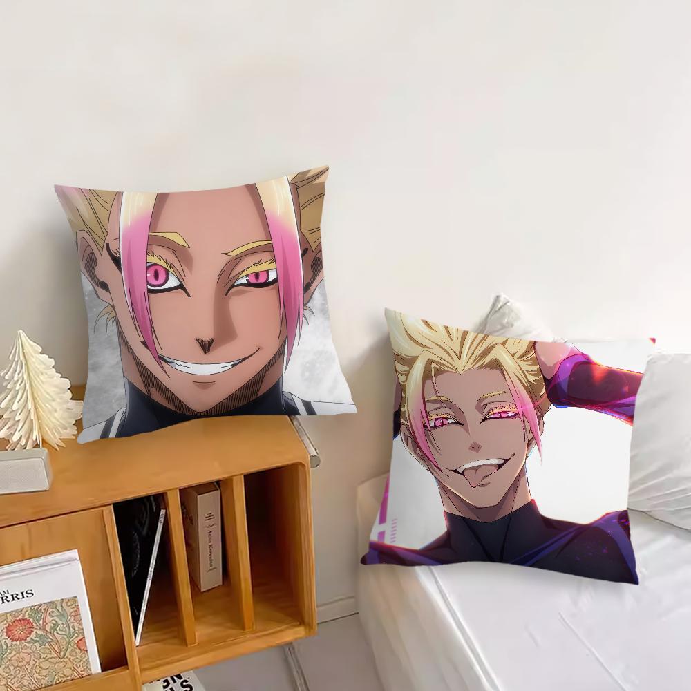 BLUE LOCK S-Shidou R-Ryuusei Kissenbezug Wohnzimmer Akzent Sofa Rückenstütze Quadratisch Lounge Erholsames Nickerchen Begleiter Kissenbezug