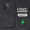 Luxusné magnetické kožené puzdro pre iPhone 17 16 Plus 15 14 Pro Max 12 13 11 Air Phone Pre Magsafe Bezdrôtové nabíjanie Mäkký kryt
