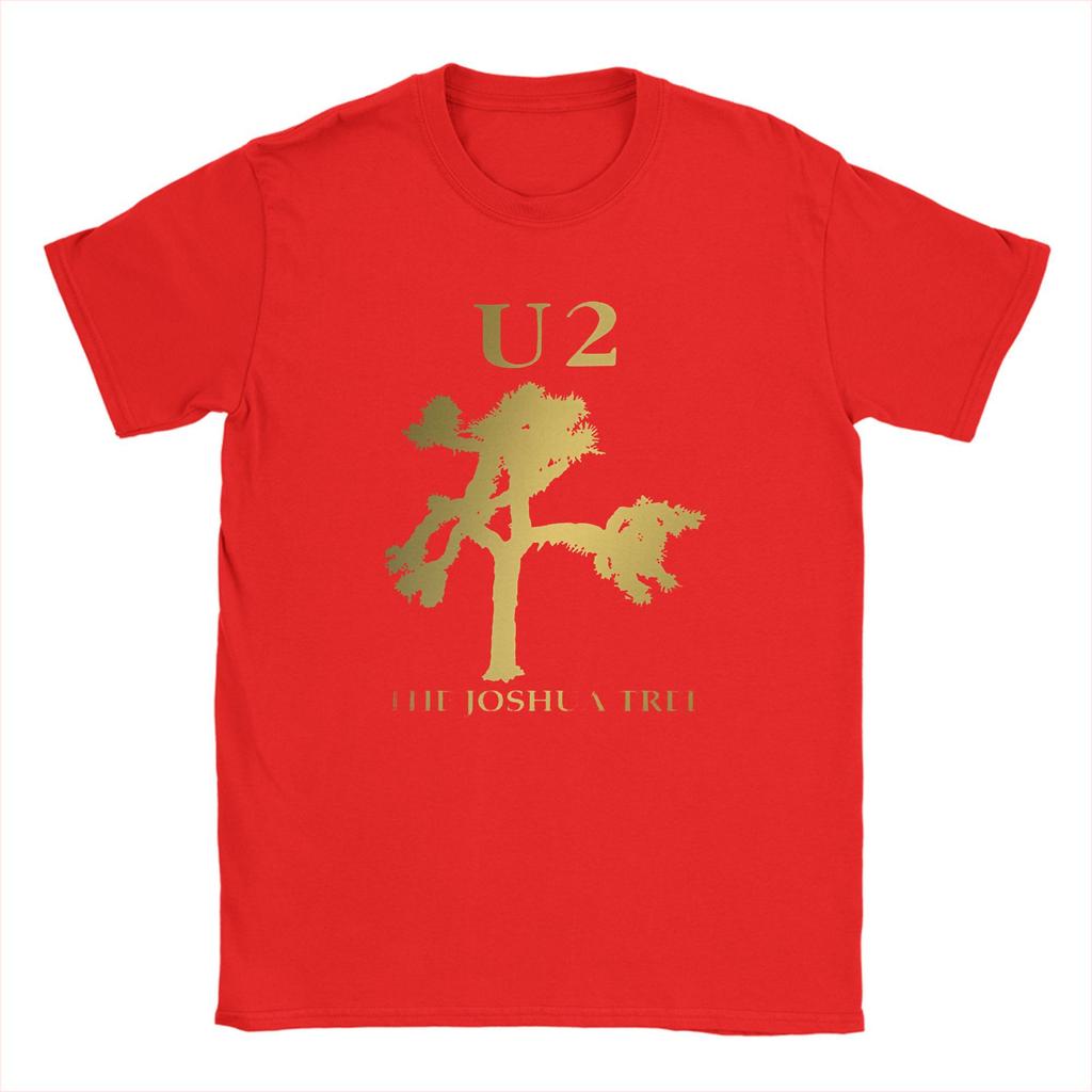 Men U2 Band T Shirts Premium Joshua Tree Cotton Clothes Crazy Short Sleeve Round Collar Tees Party T-Shirts