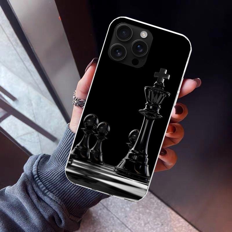 Competitive Chess Game Phone Case For iPhone 17 Air 16 15 Pro Max 14 Plus 13 Mini 12 11 Cover 7 8 SE Silicone Shell Print Fundas