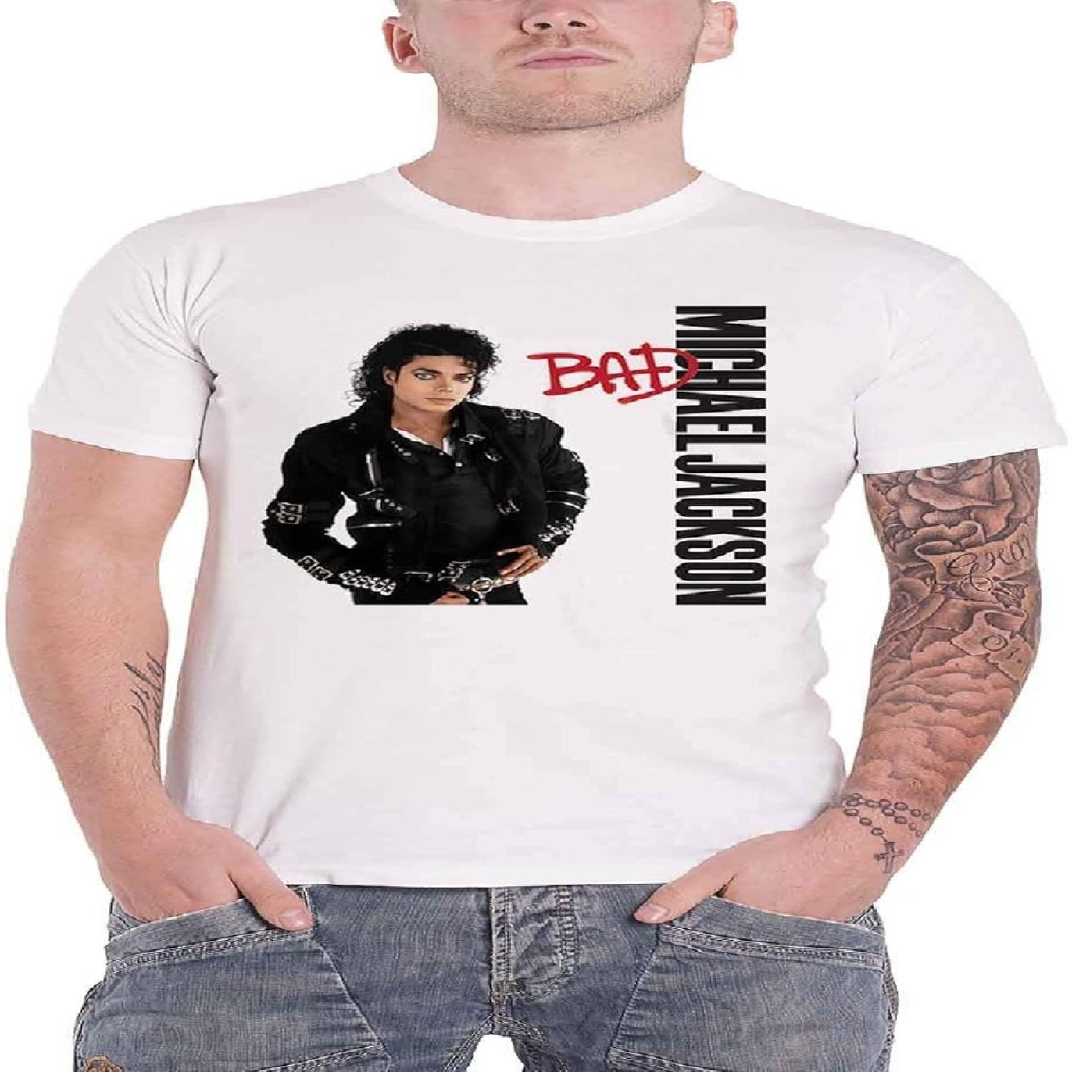 

Michael Jackson T Shirt Bad White New Official White S