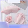 3Pcs/set Simulated Silk Eye Mask Three-piece Set, Hair Band, Headband, Mouth Bag, Wedding Souvenir, Outdoor Portable Storage, Blackout Sleep