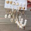 IF ME Fashion Butterfly Gold Earring Set Retro Pearl Pendant Stud Earrings Women Jewelry Accessories