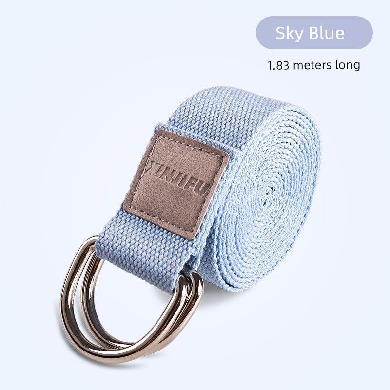 

Iyengar Anti-Humpback Auxiliary Tool Yoga Stretch Belt Sky Blue [1.83m standard] width 3.8cm
