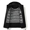 2025 Men's Winter Fashion Mid-Length Hooded Down Jacket - 90% White Duck Down Coat