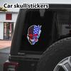 Portableb American Skull Car Stickers Scary Truck Window Skull Head Decal Skeleton Head Decals Motorcycle Helmet Decal
