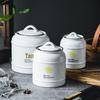 Ceramic White Sugar Jar: Large, Sealed Storage for Milk Powder, Tea, Grains, and Snacks