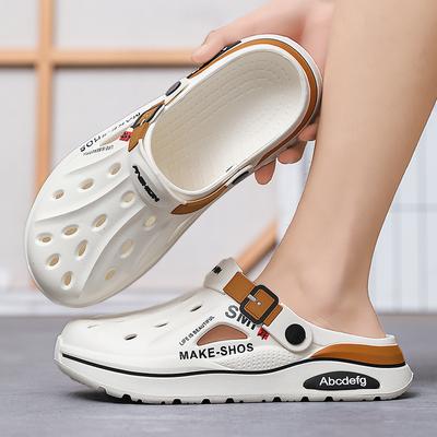 Moda Tamancos Chinelos Moda Palmilha EVA Chinelos Masculinos com Suporte de Arco Impermeáveis Sapatos de Jardim Para Homens Sapatos de Praia