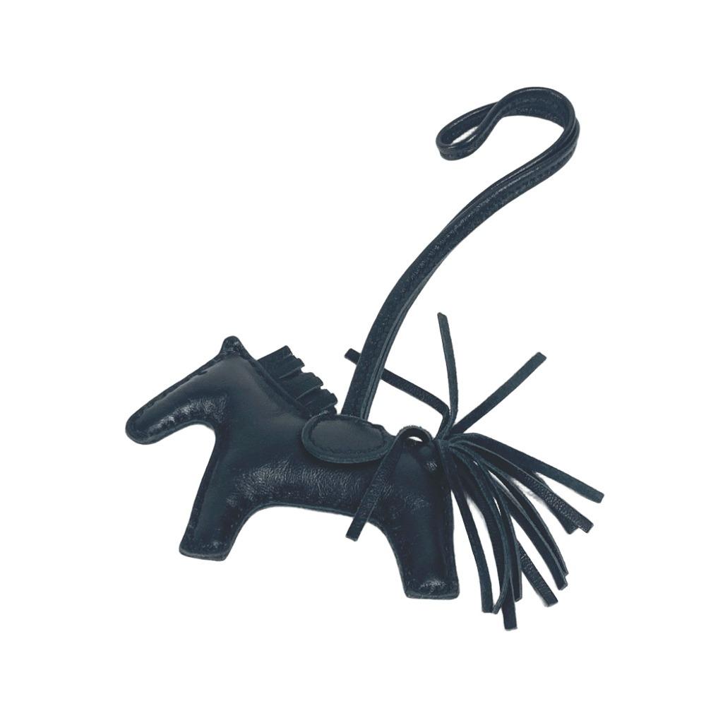 HERMES Horse Rodeo PM TRAP Bag Accessories All Black So Black Bag Charm