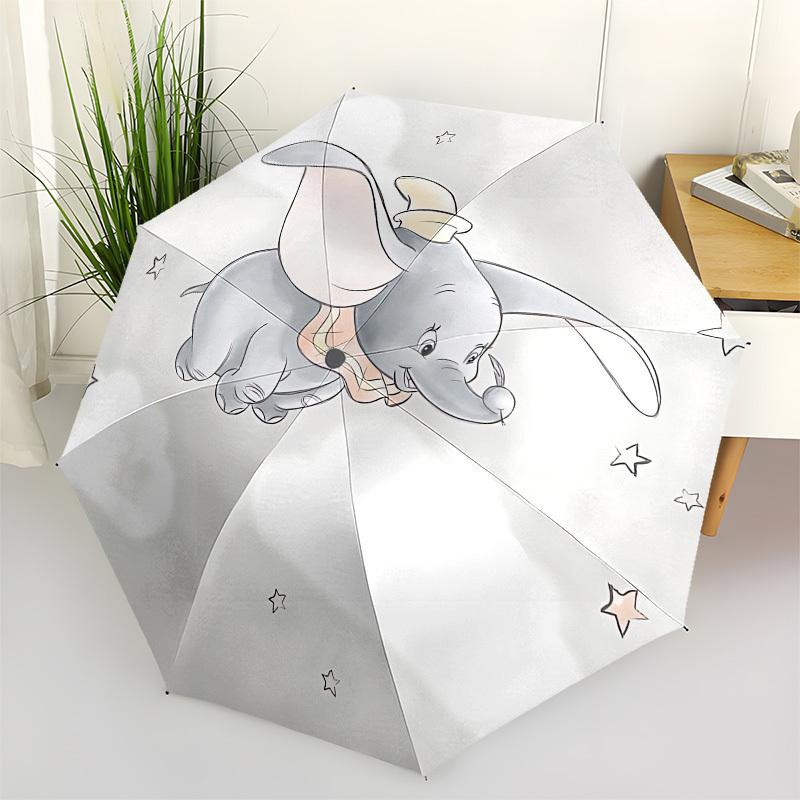 

Dumbo Motivation Themed Automatic Opening and Closing Umbrella, Brightly Colored 8-rib Portable Umbrella, Suitable for Men and Women, A Perfect Gift