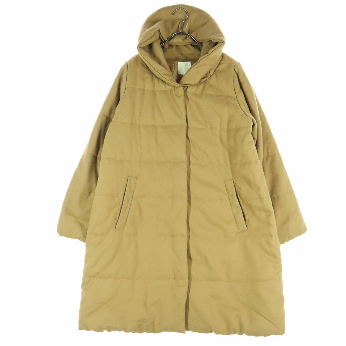 Used clothes earth music&ecology Earth music and ecology long sleeve batting coat L brown ladies [Used]