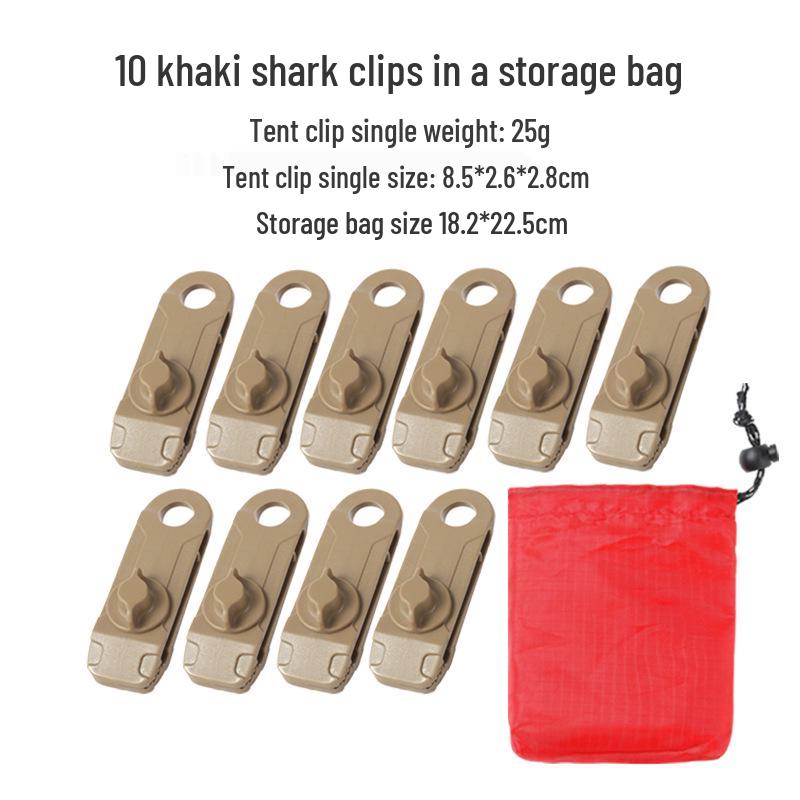 Εξωτερικό Κλιπ Καρχαρία για Κάμπινγκ: Αντιανεμικοί Γάντζοι Σκηνής & Σημεία Έλξης Τέντας