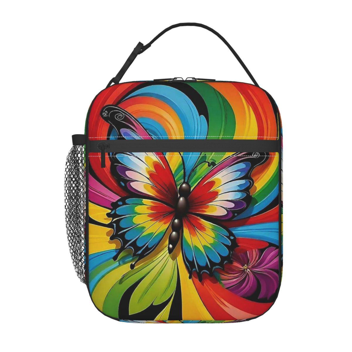 

Vibrant Graffiti Butterfly Design Insulated Lunch Bag for Women Kids Leakproof Food Boxes Thermal Lunch Box Tote One Size