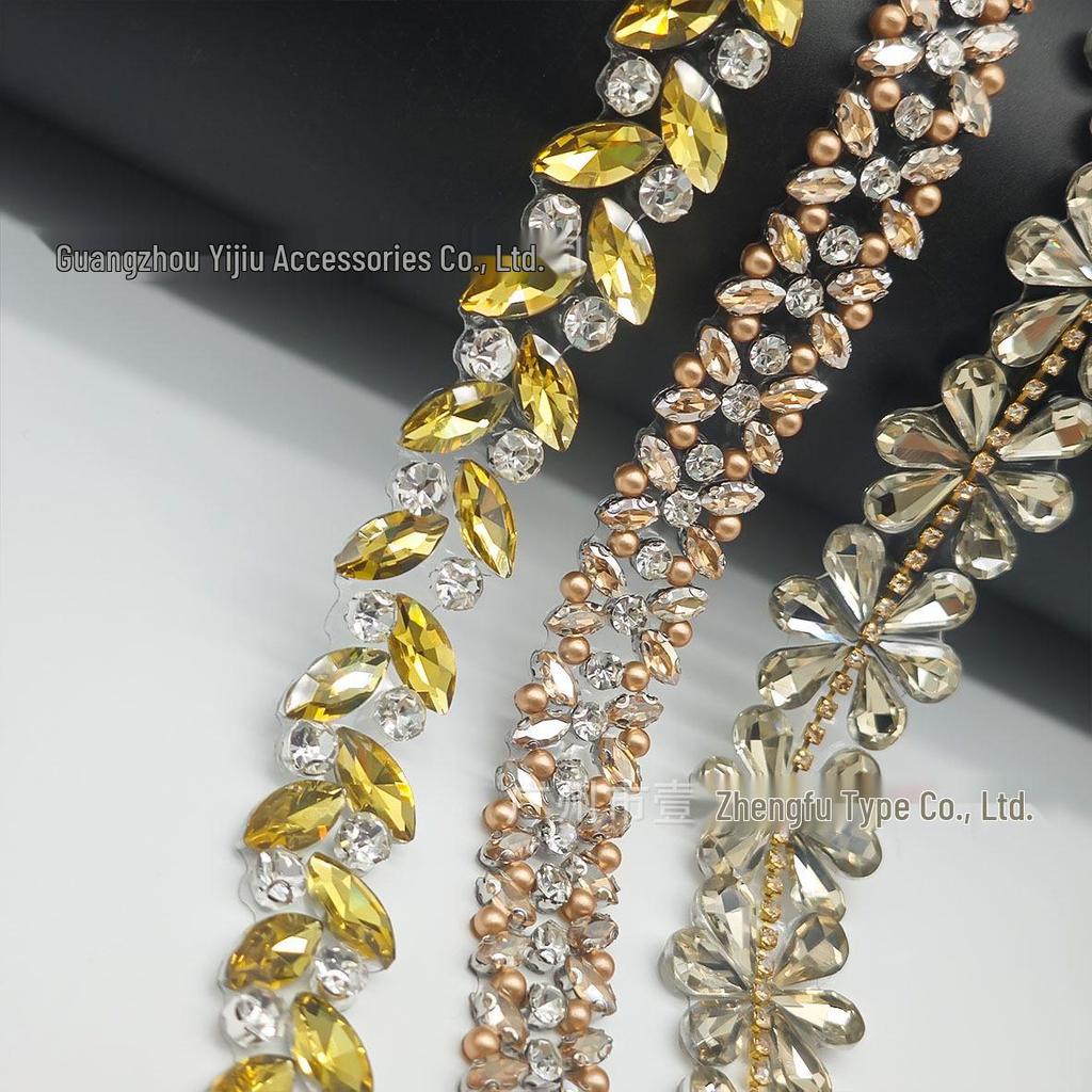 Corrente de Hotfix com Strass Marquise para Sapatos, Bolsas, Cintos, Coleiras, Roupas e Acessórios de Joalheria DIY