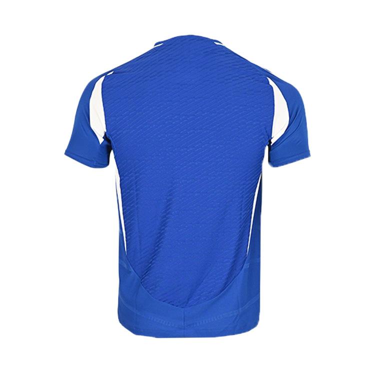 Adidas Retro Breathable Crew Neck Logo Short Sleeve Football Jersey Men Tops Blue JW9909