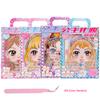 1 PIÈCE Style Aléatoire Livre de Peinture Maquillage Cadeau d'Anniversaire pour Fille Amusant Fait Main DIY Boîte à Maquillage Princesse Ensemble d'Habillage Autocollant Créatif