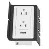 Wpuszczana Puszka Podłogowa Wodoodporna Ze Stali Nierdzewnej Zestaw Płaskiego Gniazda z 3 Otworami 1 Port USB