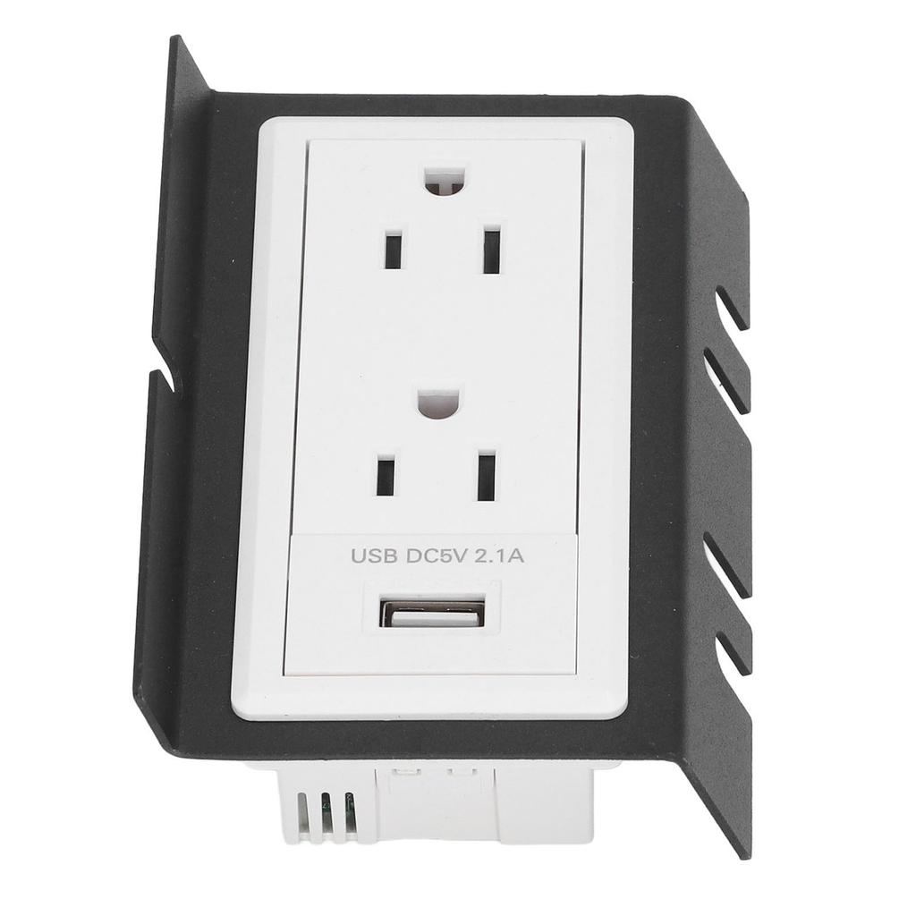 Wpuszczana Puszka Podłogowa Wodoodporna Ze Stali Nierdzewnej Zestaw Płaskiego Gniazda z 3 Otworami 1 Port USB