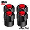 4Pcs/Set Skull Tire Valve Stem Cap Corrosion Resistant Dust Proof Cover Universal Fit for Car Bicycle Truck Motorcycle Stem Caps1