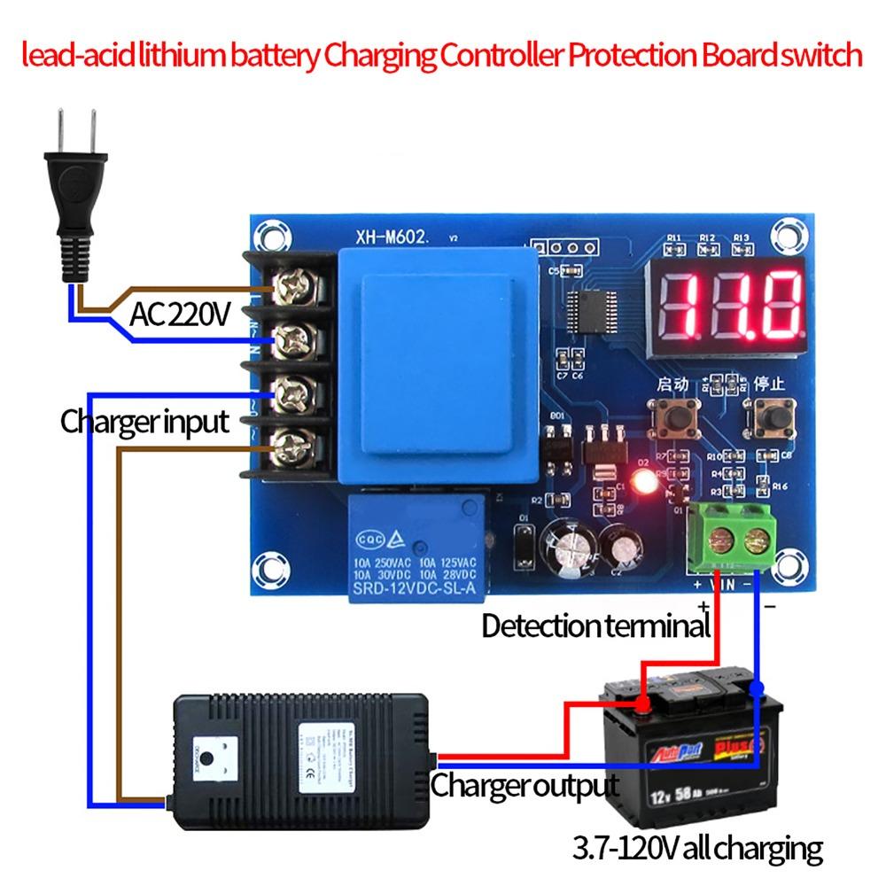 With 3-Digit Display Voltage Controller Module XH-M602 Switch Protection Board  Lithium Battery