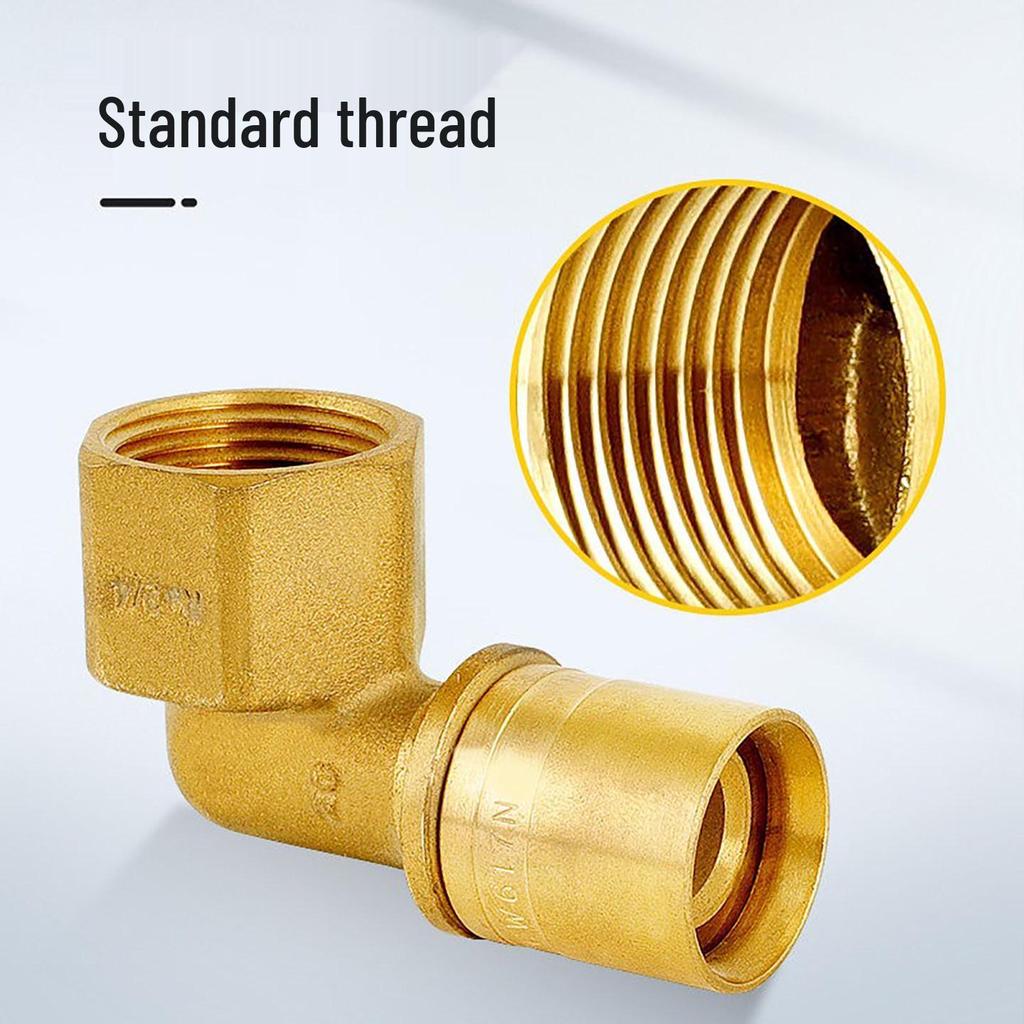 All-Copper Thickened Aluminum-Plastic Pipe Fittings: Threaded Elbows and Joints for Floor Heating and Tap Water Systems