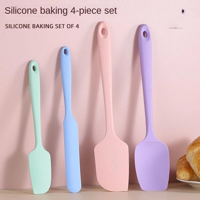 Baking Set Salad Stirring Scraper Cream Blade Food Grade Silicone Scraper Four-piece Baking Tools Supplies