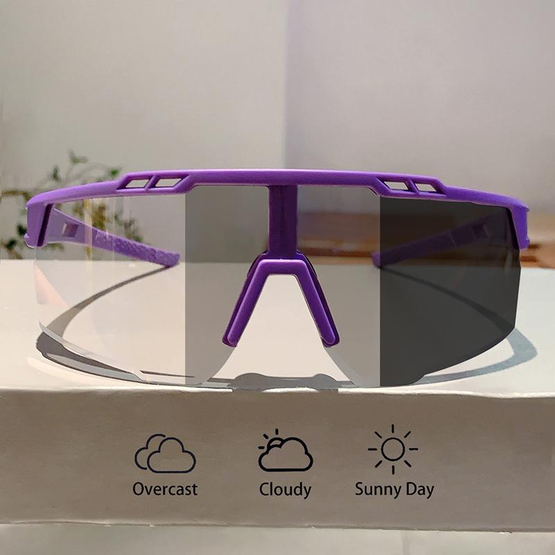 

Хромированные спортивные солнцезащитные очки мужские Новинка Большие уличные очки для велоспорта Модные очки обтекаемой формы для пеших прогулок