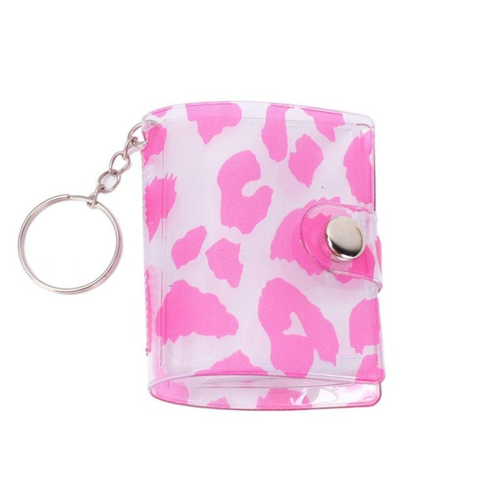 

Cute Mini Card Album Chic Star-chasing Photo Album Leopard Print Photo Album Star Chasing розовый