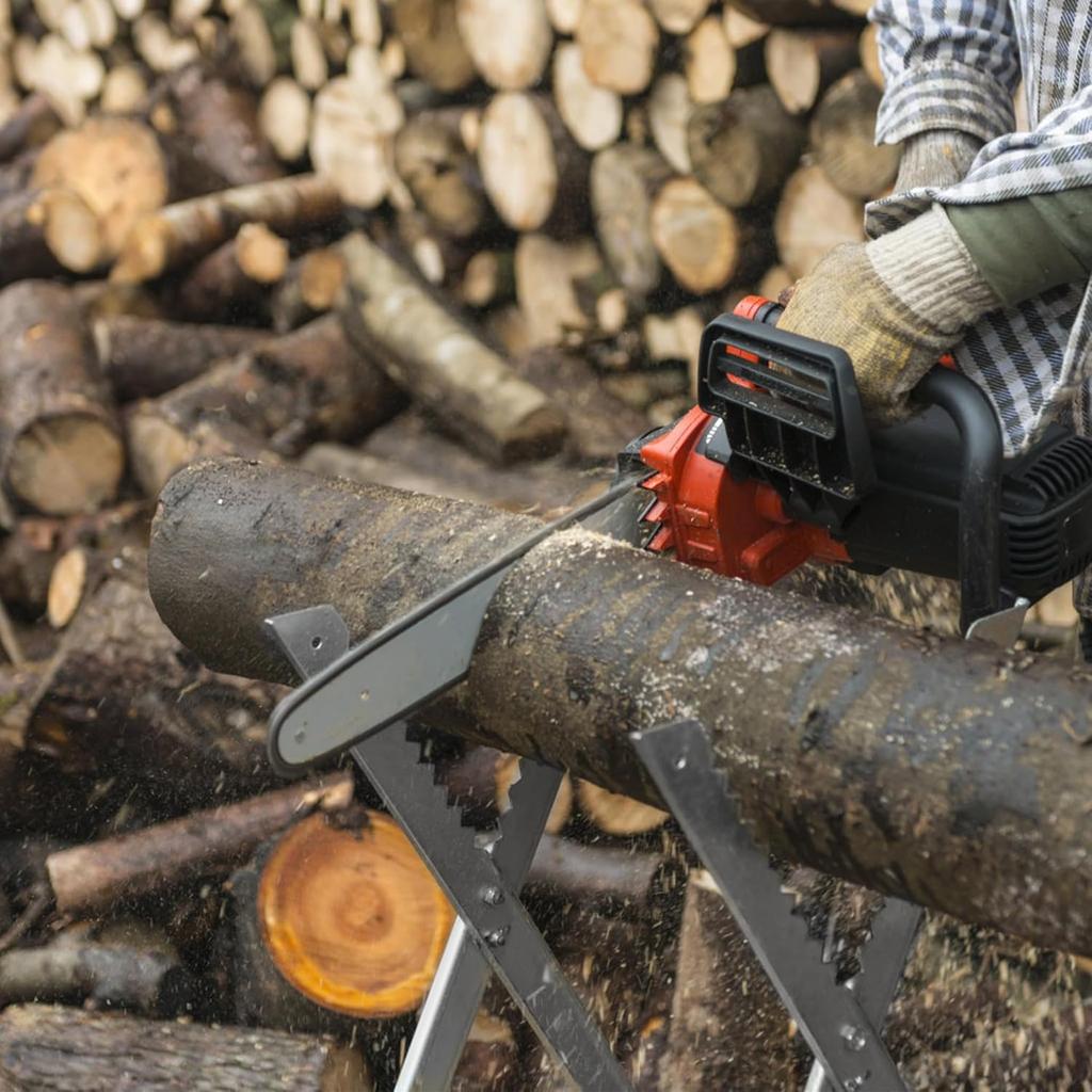 Metal trestle stand for cutting wood, adjustable trestle, 120 kg, steel