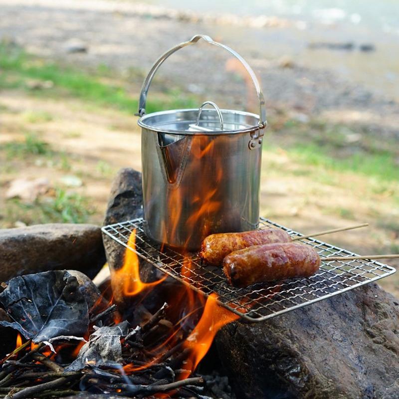 Outdoor Pot Coffee Maker Kettle Portable Lightweight Camping Cooking Pot 1.2L Cup For Camping Hiking Backpacking Boiling Water