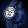 Men's Luminous Quartz Watch, 6-Hand Analog Waterproof Wristwatch with Glow Dial, Leather Strap